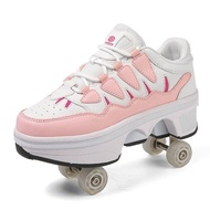 2026 Kids Automatic Pop-up Skates 4 Wheel Roller Shoes Boys Girls Casual Wheeled Sneakers With Wheel