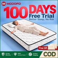 MODOFO 20CM Spring Bed Queen Mattress Cool Breathable Anti-Mite Waterproof Rollable Bed Mattress 弹簧床