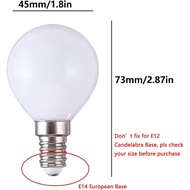 G45 LED Bulb 5W Globe Vanity Light Bulb E14 Candelabra Base 50W Equivalent Warm White 3000K LED Roun