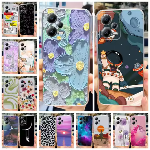 Poco X5 Case For Xiaomi Poco X5 Pro Silicone Cover Cute Astronaut Phone Soft Case For Xiomi Poco X5 
