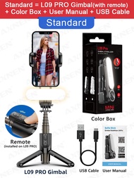 AXNEN L09 Wireless Bluetooth Selfie Stick Tripod Handheld Gimbal Stabilizer Monopod with Fill Light 