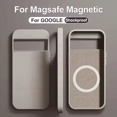 Original For Magsafe Magnetic Cases For Google Pixel 8 7 6 Pro Liquid Silicone Shockproof Case For P