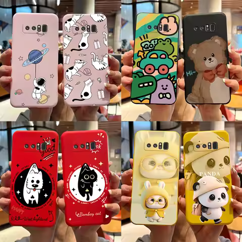 For Samsung Galaxy Note 8 Case Cute Panda Cartoon Soft TPU Silicone Back Cover For galaxy note 8 SM-