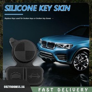 [cozyroomss.sg] 3 Buttons Car Key Case Fob Black Remote Key Rubber Pad Car Remote Flip Key Shell for