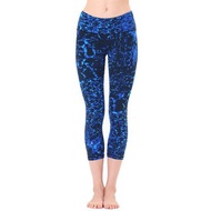 【NAMASTE】Joy 無接縫雕塑八分褲 - 泡沫藍