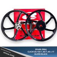 RACING BOY MAGS SP688 (RB6) HONDA CLICK125/150 4HOLES 1.40/1.40 x 17 BLACK/WHITE