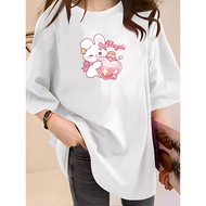 [AMYGO] 1XL-5XL T shirt Women 2Y735 T shirt Women Tshirt Crop Top Tshirt BlouseVersatile Women Fashi