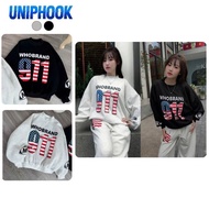 WHOBRAND 911 American Flag Sweater Heat Embossed Printed Bohemian Color Mixed Thick Smooth PE Felt W