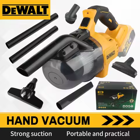 DEWALT DCV501 18V Handheld Wet Dry Vacuum Cleaner Cordless Design LED Light 0.7L Tank Multi Nozzles 