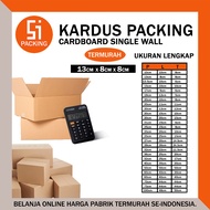 Packing Cardboard Box 13x8x8 cm Thick Plain Brown Single Layer Box - Rusfet 13 x 8 x 8 cm