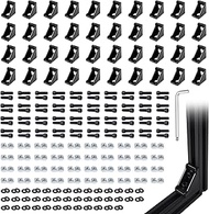 40 Sets Black 2020 Corner Bracket Kit for 2020 & 2040 Aluminum Extrusion - 40pcs 2028 Brackets with 