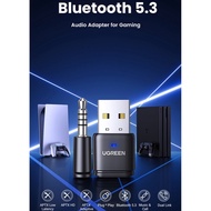 UGREEN Bluetooth5.3 Transmitter With 3.5mm Wireless Microphone aptX Adaptive for PS4 PS5 Switch PC E