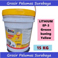 ORIGINAL Gemuk Rotary wheel bearing grease MP-3 Rotary MP3 Rotary MP 3 Multipurpose PAIL 15kg kuning