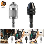 [prettyia] Keyless 3-Jaw Mini Drill Chuck, Screwdriver Adapter for Versatile Drilling Applications, 