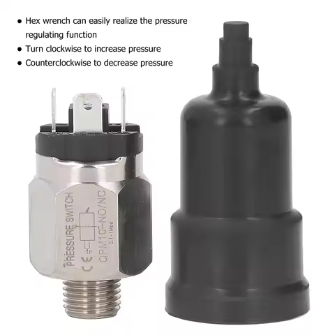 Pressure Switch Long Life Span Adjustable Diaphragm Type Pressure Control Switch Normally Open And C