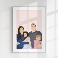 custom family print gift- personalised mother's day gift-personalised fathers day gift- fathers day 