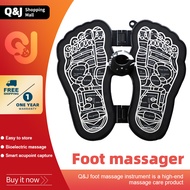 (Local stock)Q&amp;J foot massager Electric Foot Stimulator Massager, Full Automatic Massage Foot Circulation Massager Body Machine for Men Women 10 Intensity Levels, Foot Trainer Accessories