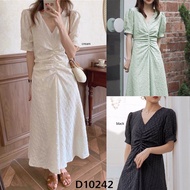 [FG] Sandy Premium Textured Midi Dress D10242 TR