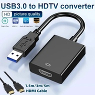 High-end USB 3.0 to HDMI 1080P adapter - Supports PC laptop TV Win XP/7/8/10/11 clear and sharp imag