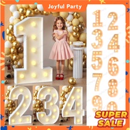 Joyful☁️91.5cm LED Number Standee Giant Huge Size Foam KT Board Balloon Balloon Box Light Large