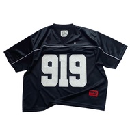 919 - Black Boxy Fit Jersey Mesh | Mostwize Society
