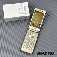 in stock Samsung Galaxy Folder SM-G1600 2GB RAM 16GB ROM Quad Core 2 SIM 8MP 3.8 inch  Flip Android 