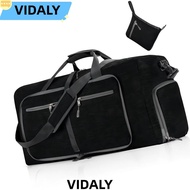 VIDALY Gym Bag, 65L Foldable Travel Bag, Durable Waterproof Thicken Bottom Expandable Duffle Bag Tra