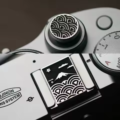 Camera Metal Hot Shoe Cover Shutter Release Button for Fujifilm XT5 XT20 100Vi 100V XT30 XT50 XM5 XP