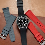 Curved End FKM Rubber Strap for Rolex Submariner 21mm