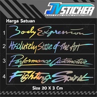 Sponsor body expresion absolute state of the art fight spirit cutting sticker motor motorcycle stick