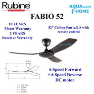 RUBINE FABIO 52 (RCF-FABIO52-3B) 52 INCH DC MOTOR CEILING FAN