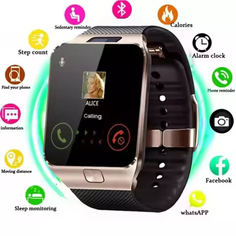 DZ09 Smart Watch Touch Screen Waterproof Sport Fitness Tracker Bracelet Support SIM TF Card Sleep Mo
