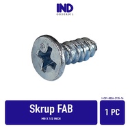 1 PC FAB Screw M8 x 1/ 2 inch Bolt Bolt Bolt Screw Self Tapping Screw Harden Flat Headphillips F+ AB