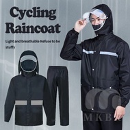 MKBK Split Raincoat Set for Motorcycle Unisex Rain Coat Brim High Reflective Strip Raincoat Breathab