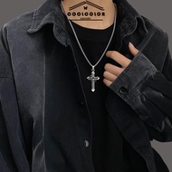 Point Cross Pendant Necklace Men's Modern Hoodie Multipurpose.cod