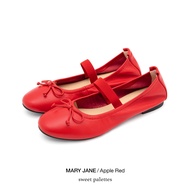 Sweet Palettes รองเท้าหนังแกะ Mary Jane Apple Red