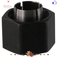 FKILLA Router Collet Replacement, Steel Silver Router Fittings, Portable 1/2" M19 Black Carving|coll