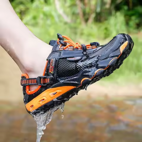 HUMTTO Summer Wading Hiking Shoes for Men Outdoor Man Sneakers Breathable Quick Drying Sports Trekki