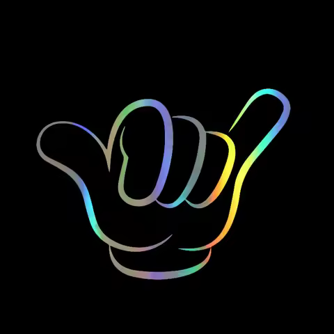 Car Sticker Hang Loose Shaka Hand Decals Stickers on Car Reflective Motorcycle Car Styling 10cm*7.5c