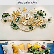 Decorative clock 79 - Horizontal green leaves, size 100x50cm KM - VIP PRODUCT