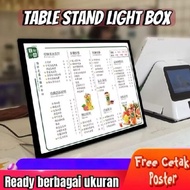 Light- Led Table Stand Light Box/ Light Box Menu /Daftar Menu/Slim Light Box/ Light Box Table