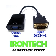 DVI 24+1 Male to VGA Female Monitor Converter adapter Cable DVI-D chip