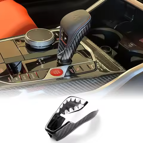 Real Dry Carbon Fiber For BMW For BMW M2 G87 M3 G80 M4 G82 G83 F97 F98 F95 2021-2025 Car Gear Shift 
