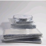 (1pcs) Silver and White Plywood Cake Stand 15-35cm