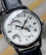 Brand New Orient Sun &amp; Moon White Dial Men's Automatic Dress Watch RA-AK0008S