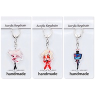 Hell Inn Hazbin Hotel Hazbin Hotel Acrylic Keychain Charlie Vicky Panthus Pendant