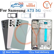 For Samsung Galaxy A73 5G A736 back cover Battery Housingr Volume Button on off power button battery