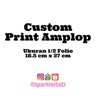 Custom Cetak Amplop Hampers Hadiah Kado Ukuran 1/2 Folio