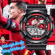 Waterproof Electronic Watch, CR7, For Girls, Cartoon Style, LED Digital Watch, With Adjustable Strap