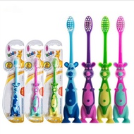 Kids Cartoon Toothbrush Color Random Soft Bristles Anti Slide Handle Stand-up Bottom Teeth Cleaning 